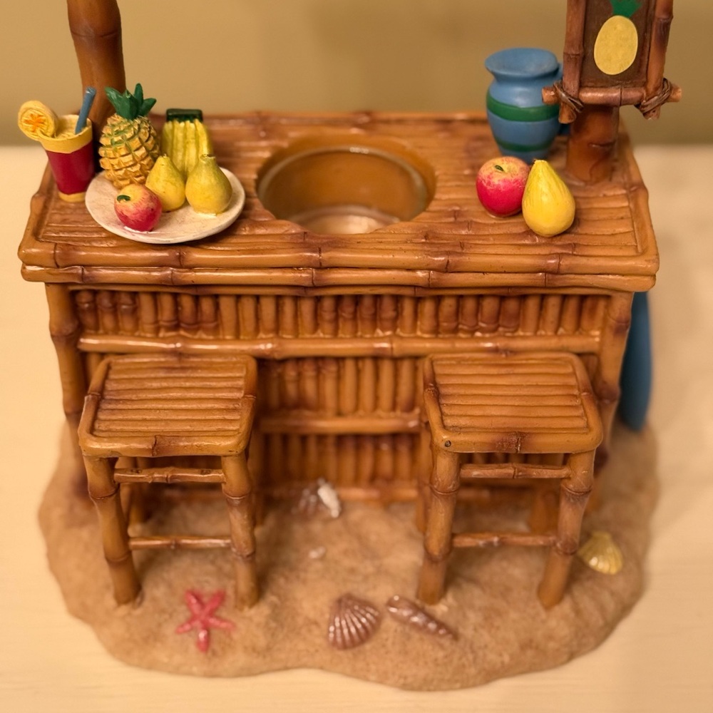 Yankee Candle resin Bamboo Tiki Bar Decor tea light 11” - Picture 3 of 9